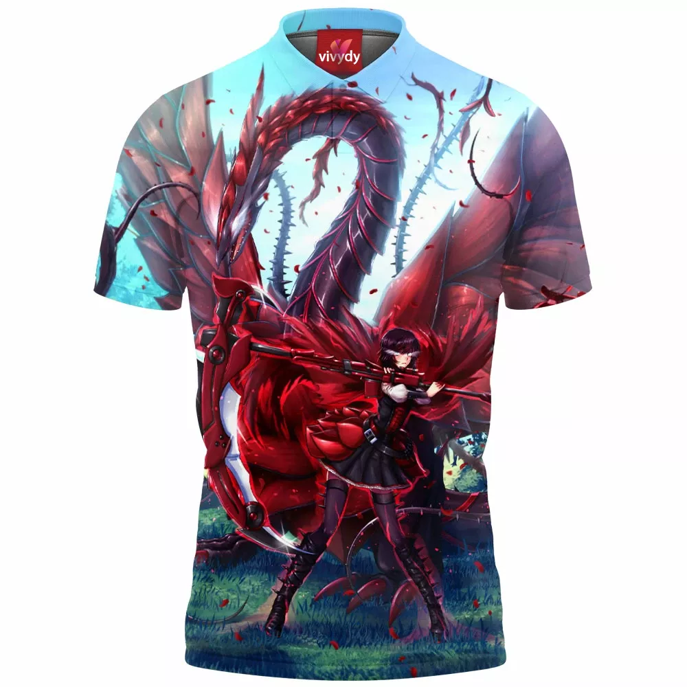 Yugioh Black Rose Dragon Polo Shirt