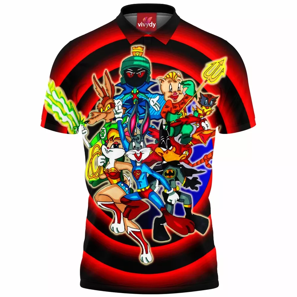 Justice League Looney Tunes Polo Shirt