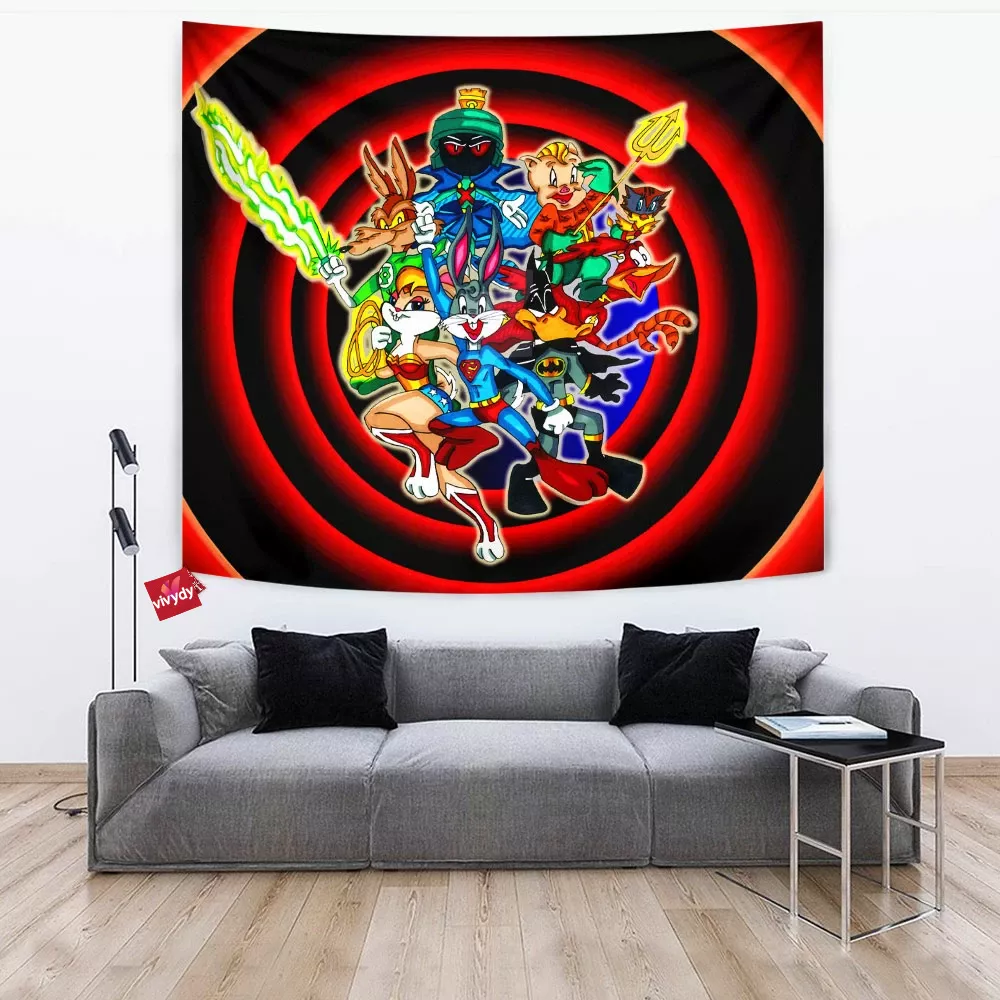 Justice League Looney Tunes Tapestry