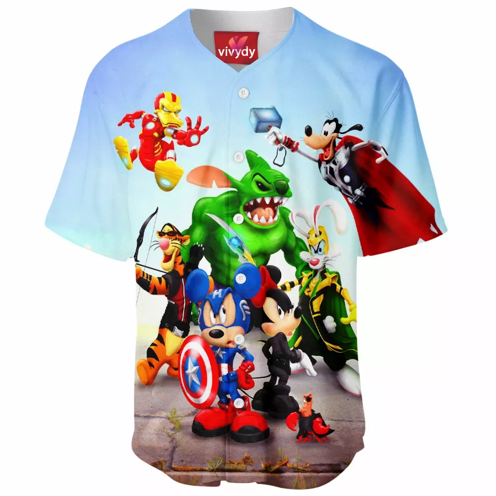 Animated Avengers Baseball Jersey