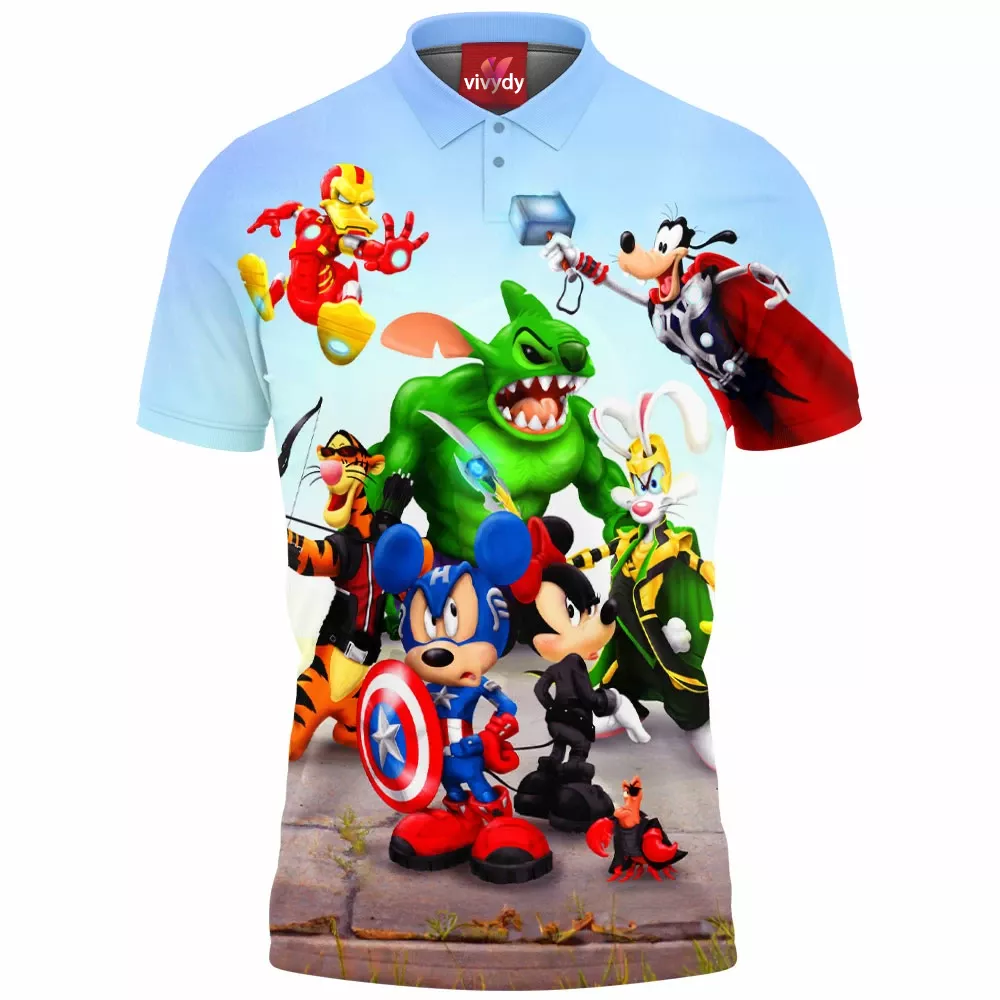 Animated Avengers Polo Shirt