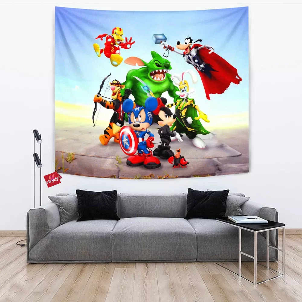 Animated Avengers Tapestry