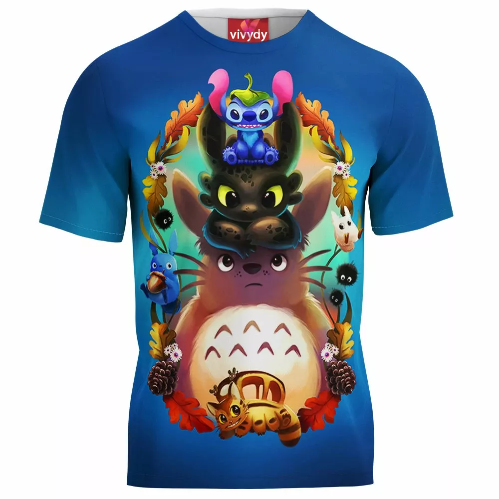 Stitch Toothless Totoro T-Shirt