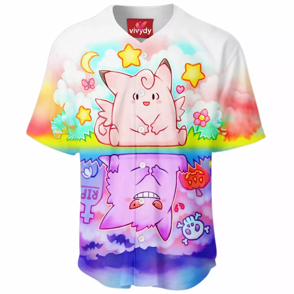 Clefable Gengar Baseball Jersey