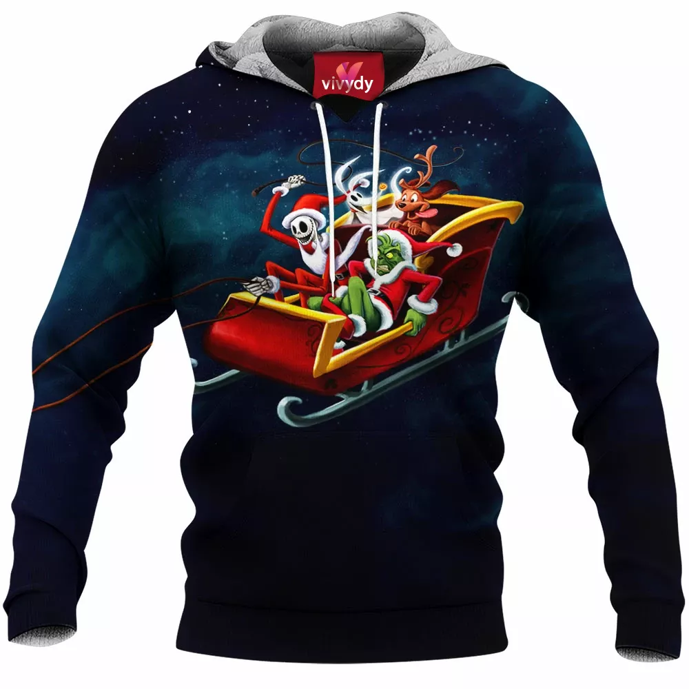 Jack Skellington And Grinch Hoodie