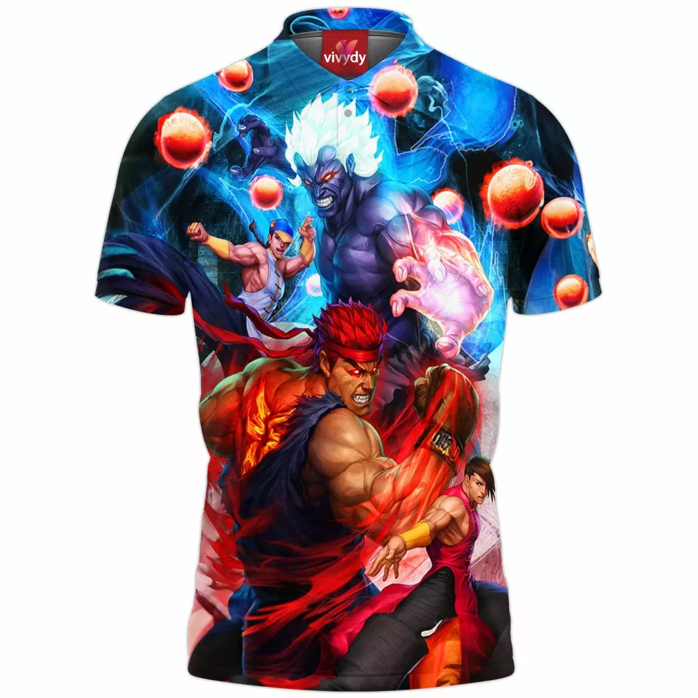 Oni Akuma Vs Evil Ryu Polo Shirt