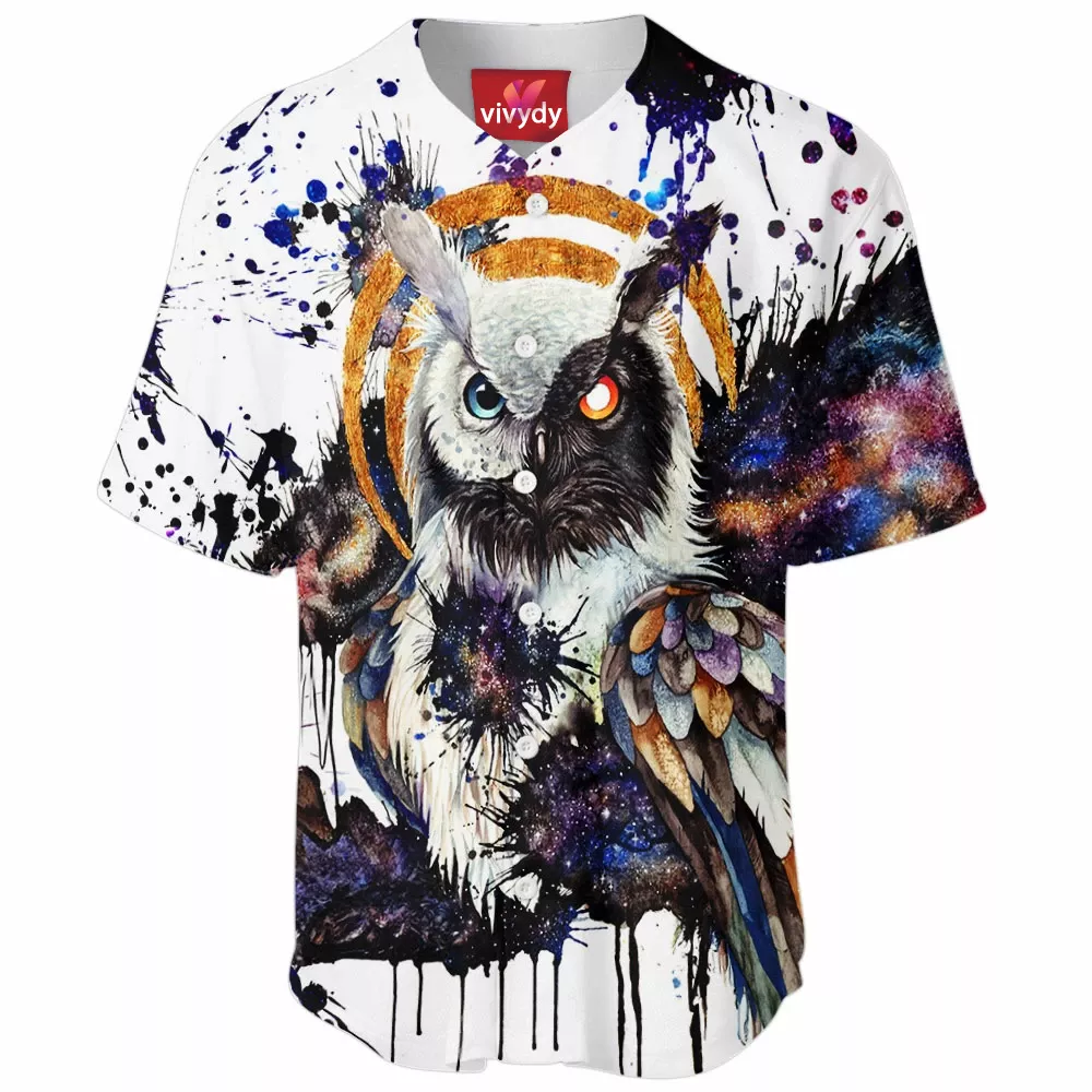 Galaxy Owl Baseball Jersey