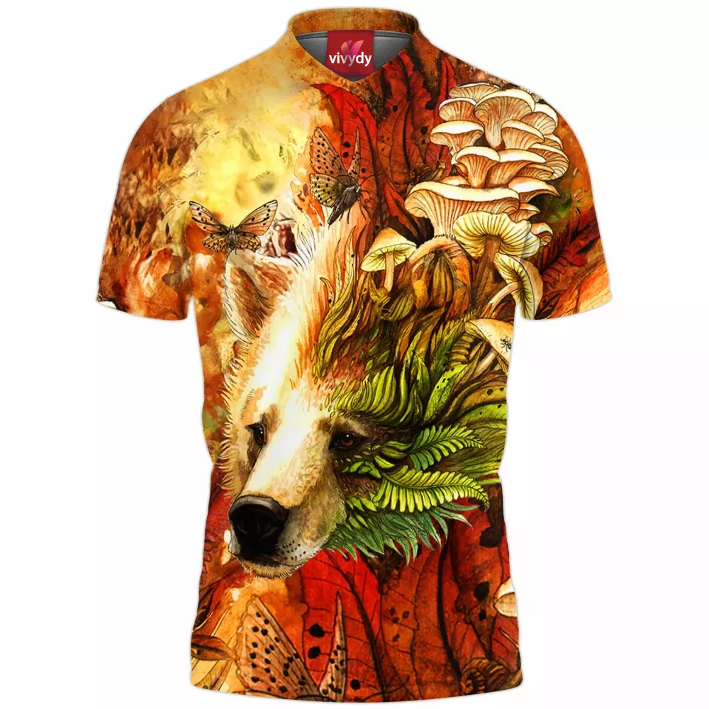 Autumn Spirit Bear Polo Shirt