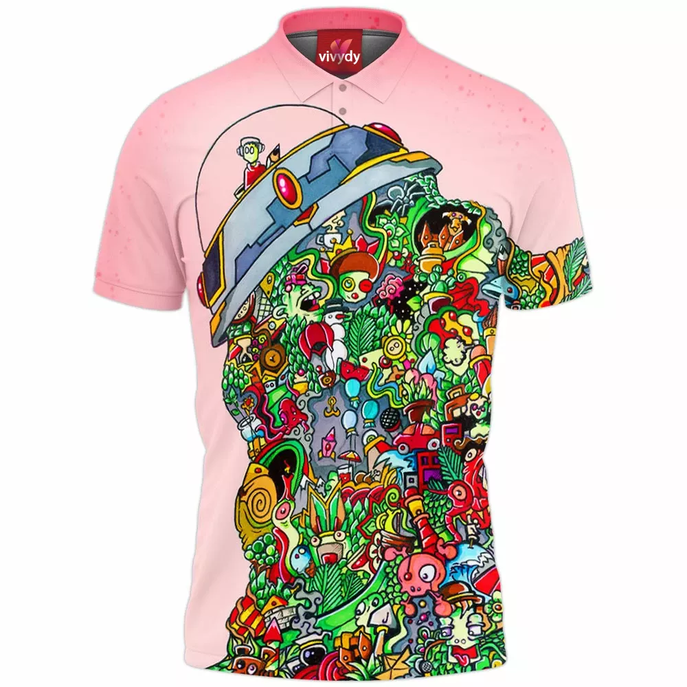 Doodle Ufo Polo Shirt