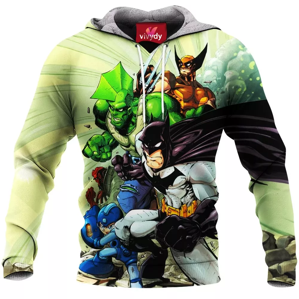 Batman Megaman Wolverine Hoodie