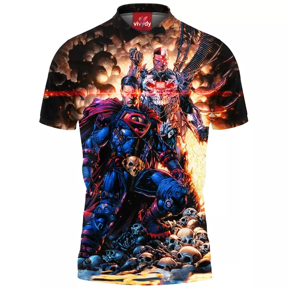 Superman Cyborg Polo Shirt