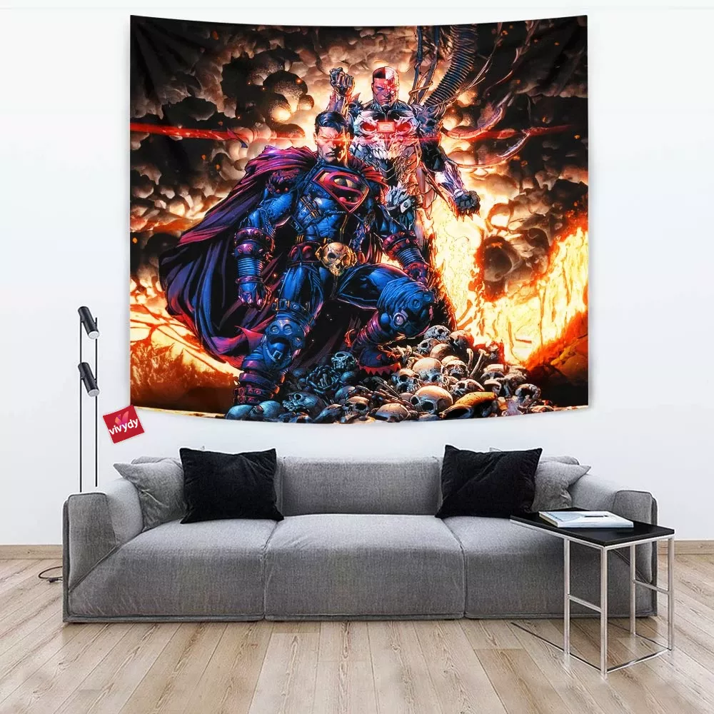 Superman Cyborg Tapestry