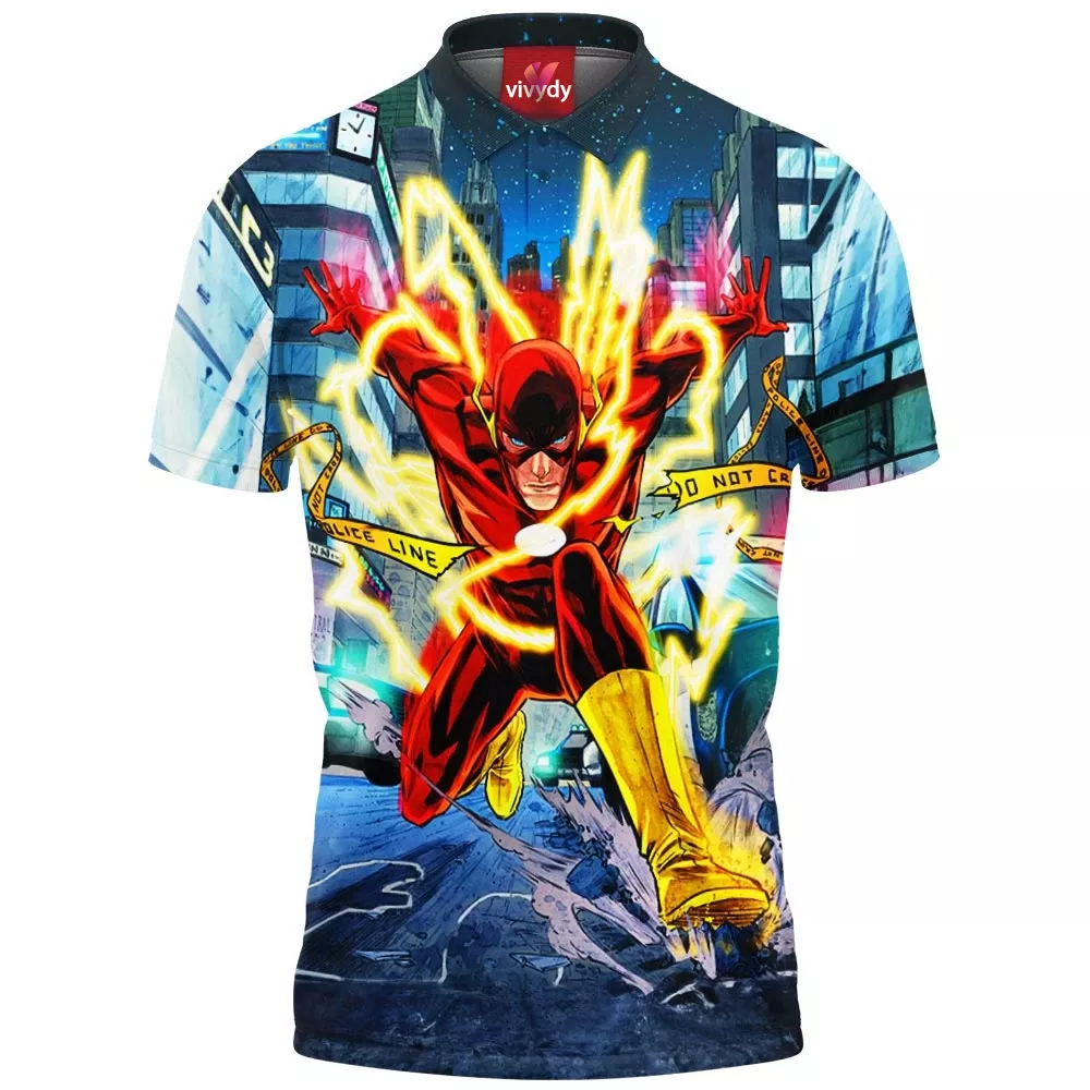 The Flash Comic Polo Shirt