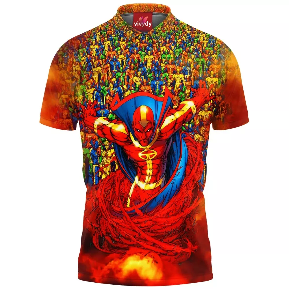 Red Tornado Comic Polo Shirt