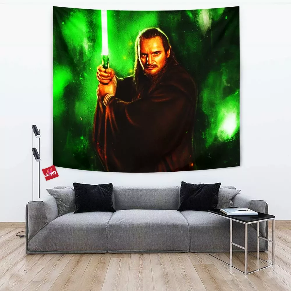 Qui-Gon Jinn Star War Movie Comic Tapestry