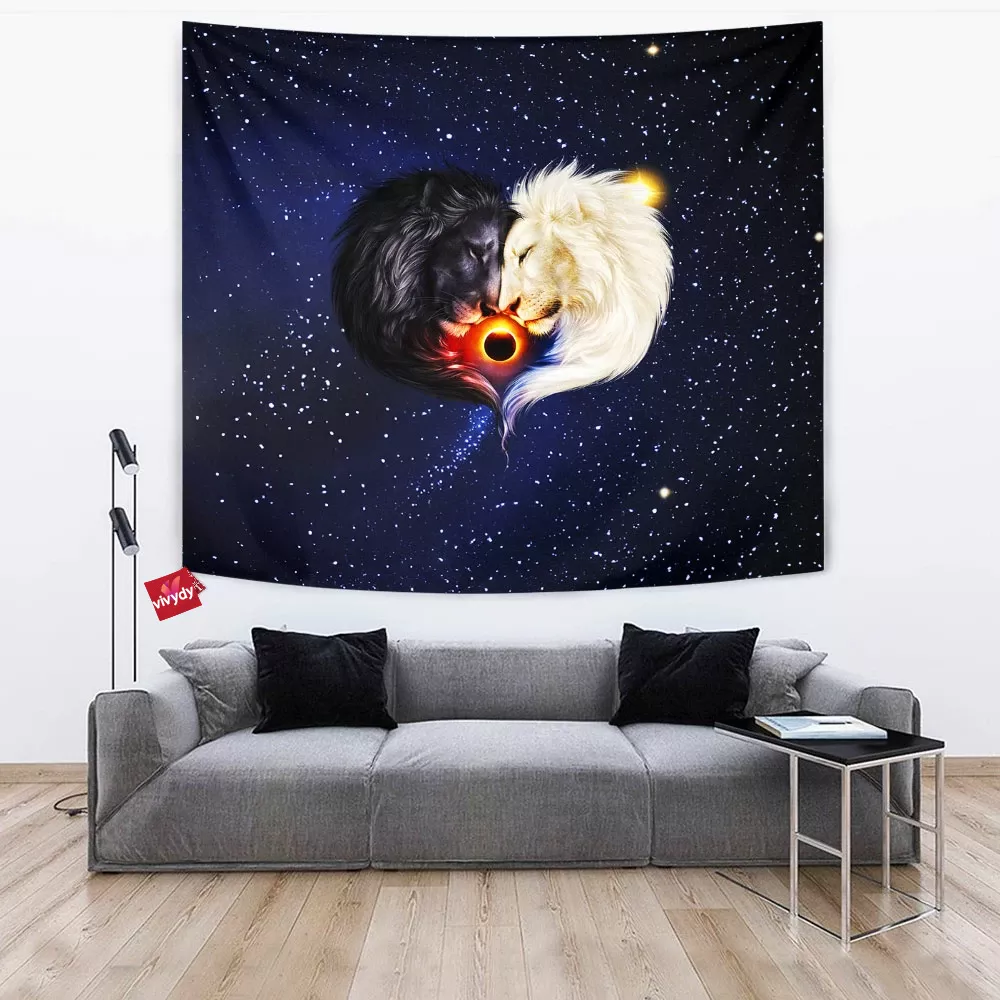 Yin Yang Lion Tapestry