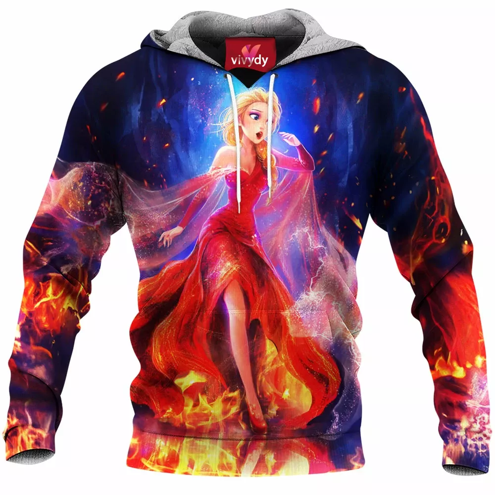 The Queen On Fire Elsa Hoodie