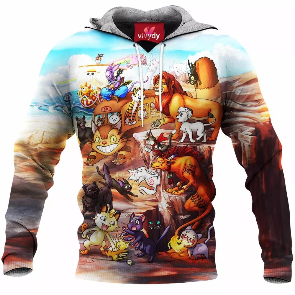 Pop Culture Cats Hoodie