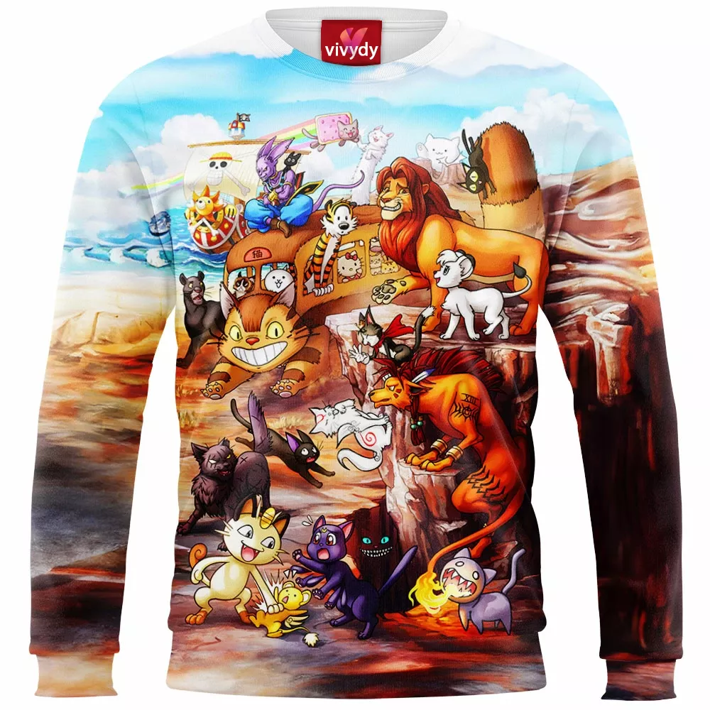 Pop Culture Cats Sweatshirt