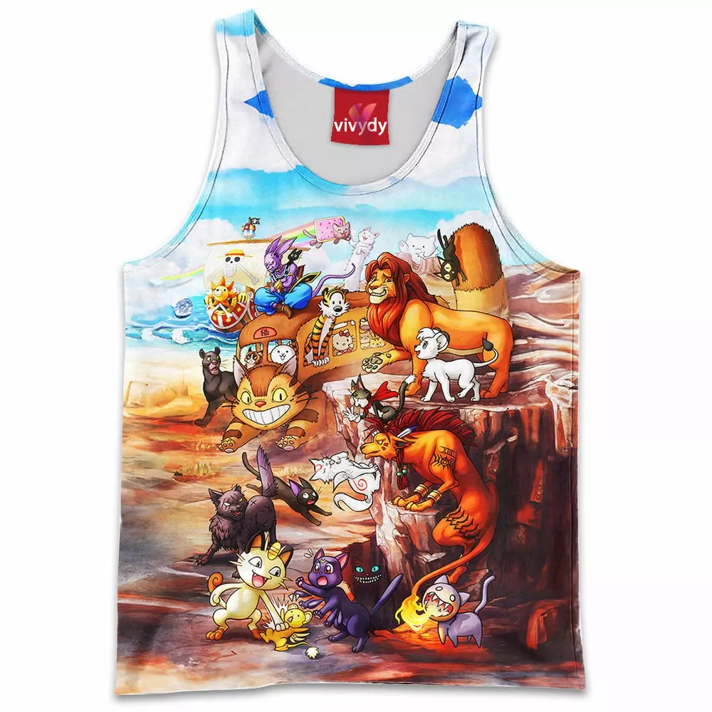 Pop Culture Cats Tank Top