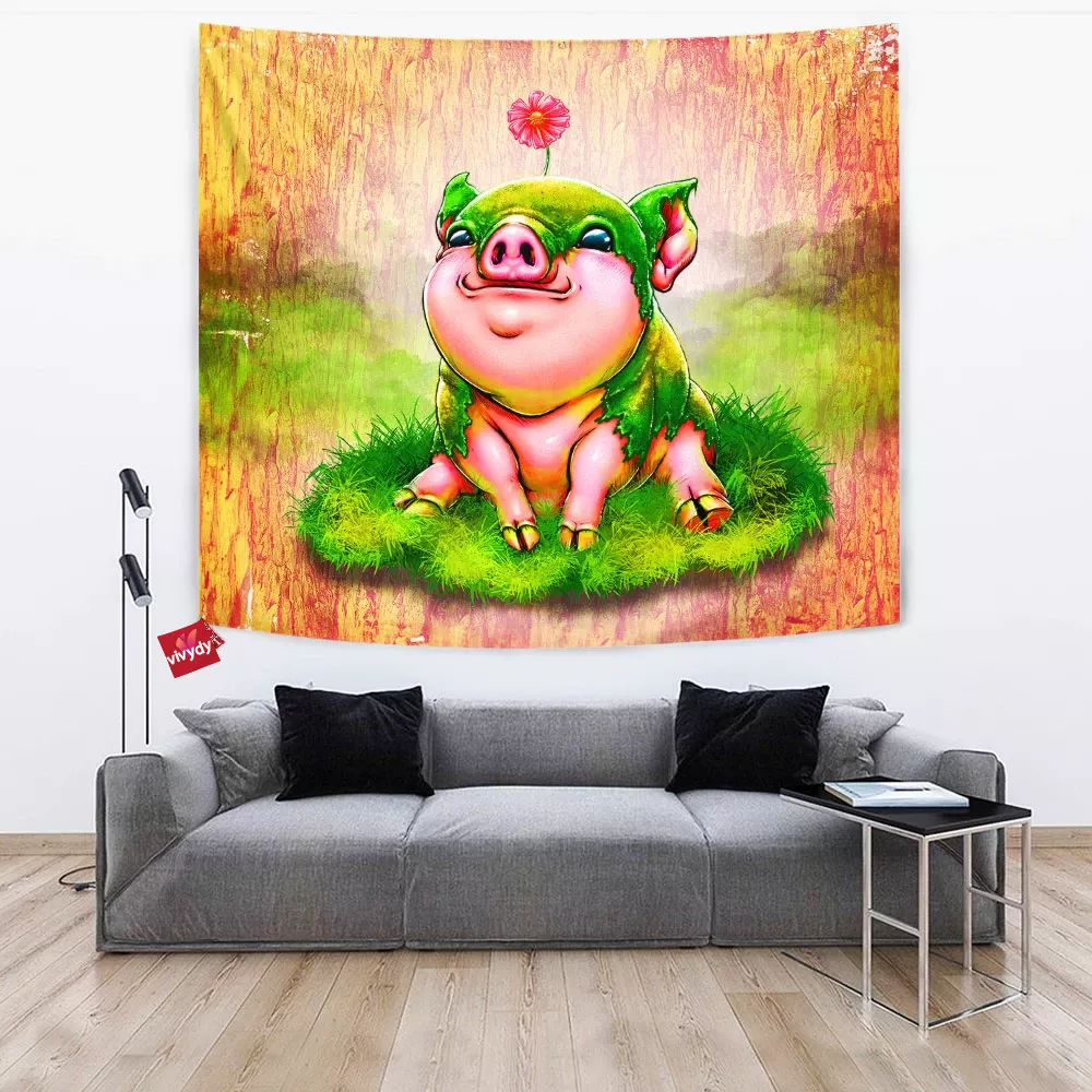 Moss Piglet Tapestry