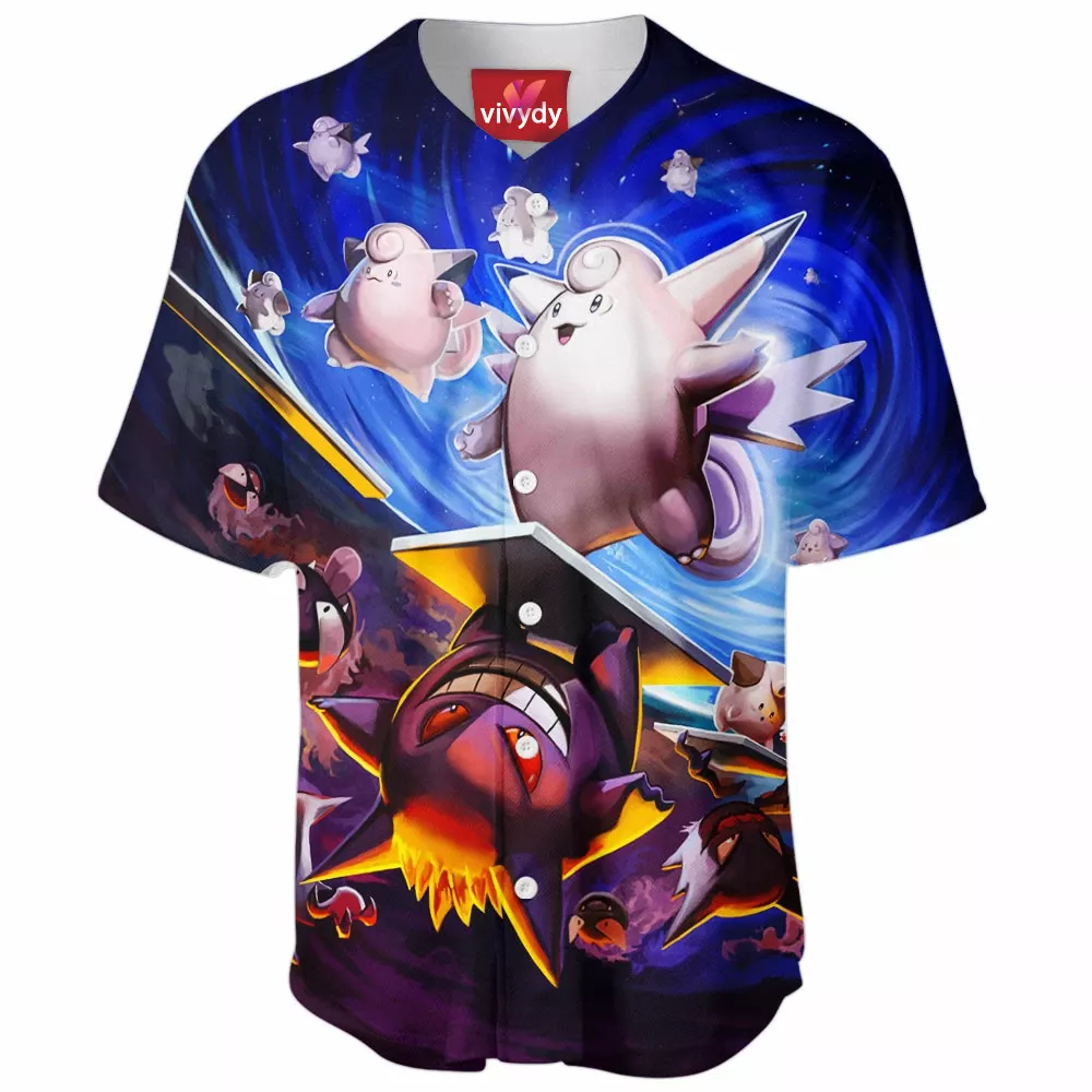 Clefable V Gengar Baseball Jersey