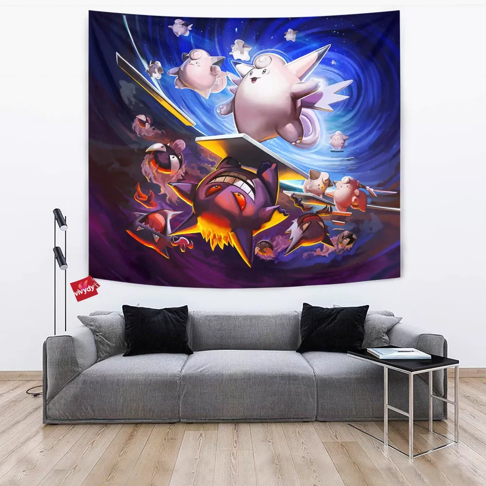 Clefable V Gengar Tapestry