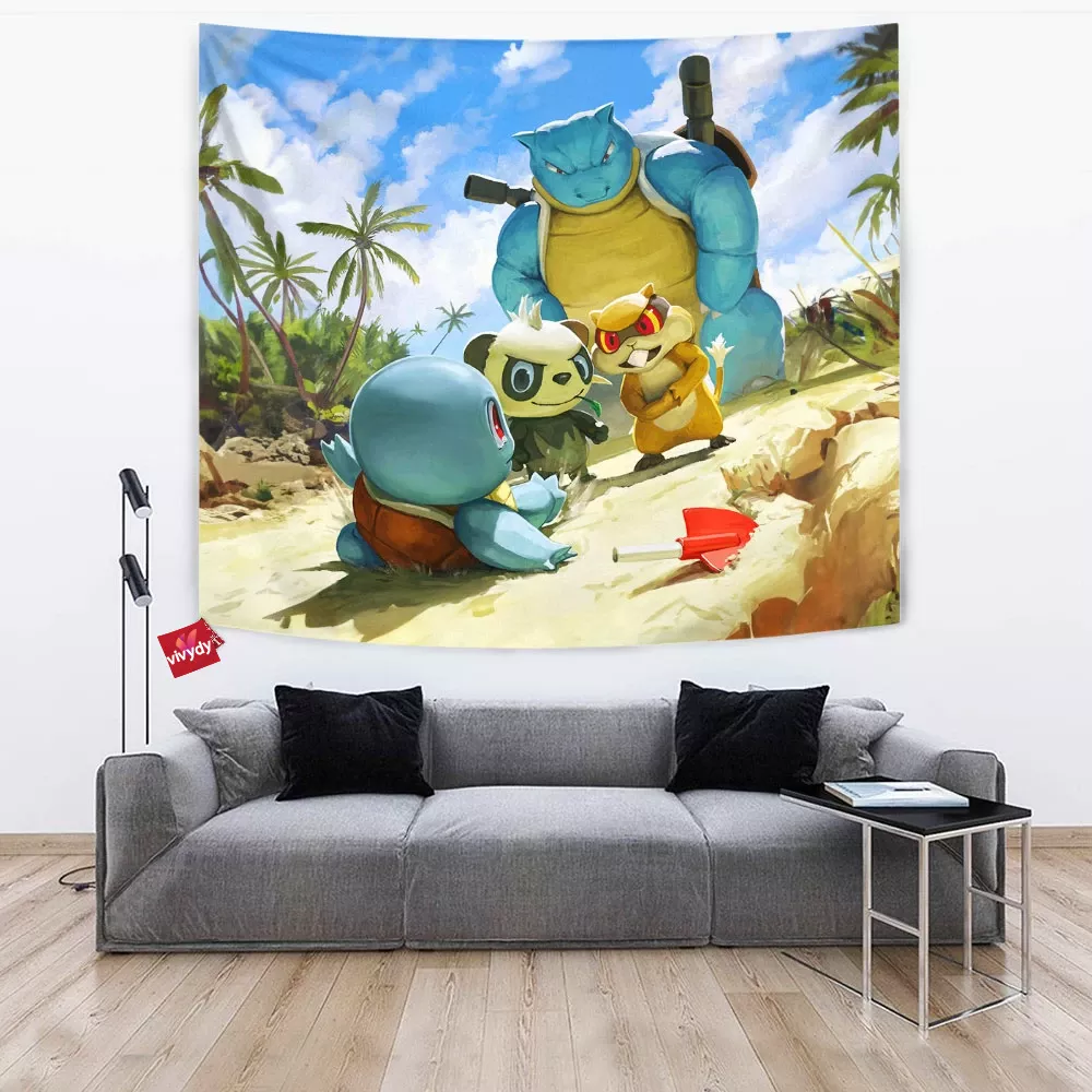 Blastoise Beach Patrol Tapestry