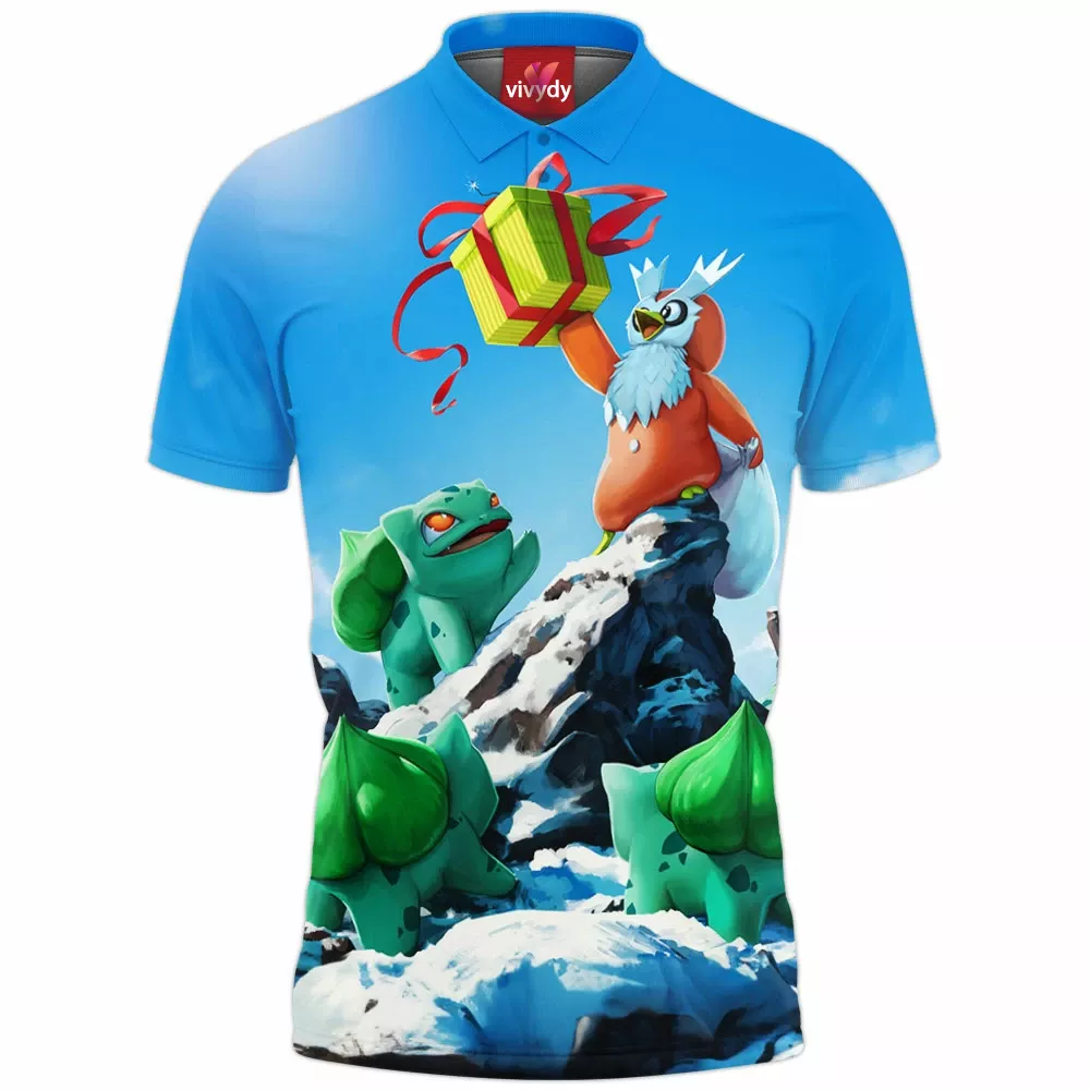 Bulbasaur Christmas Polo Shirt