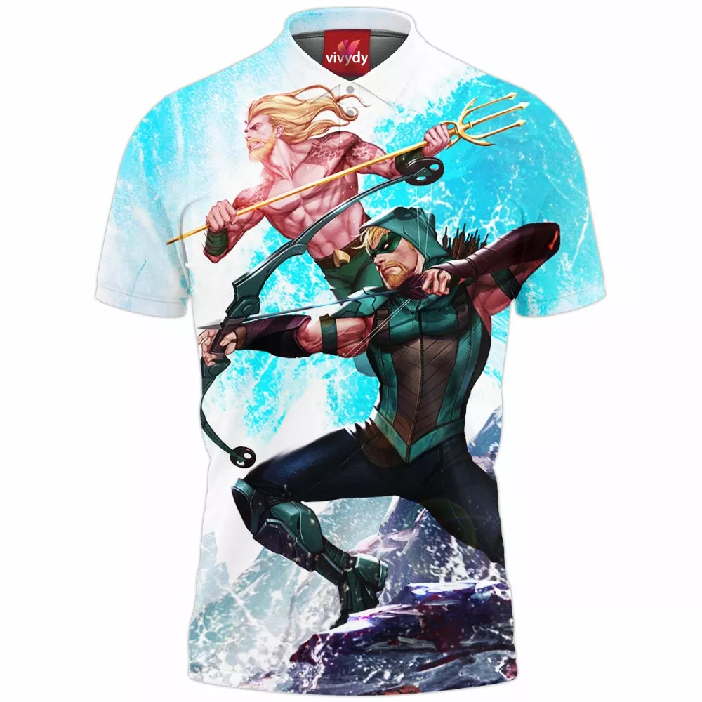 Aquaman And Green Arrow Polo Shirt