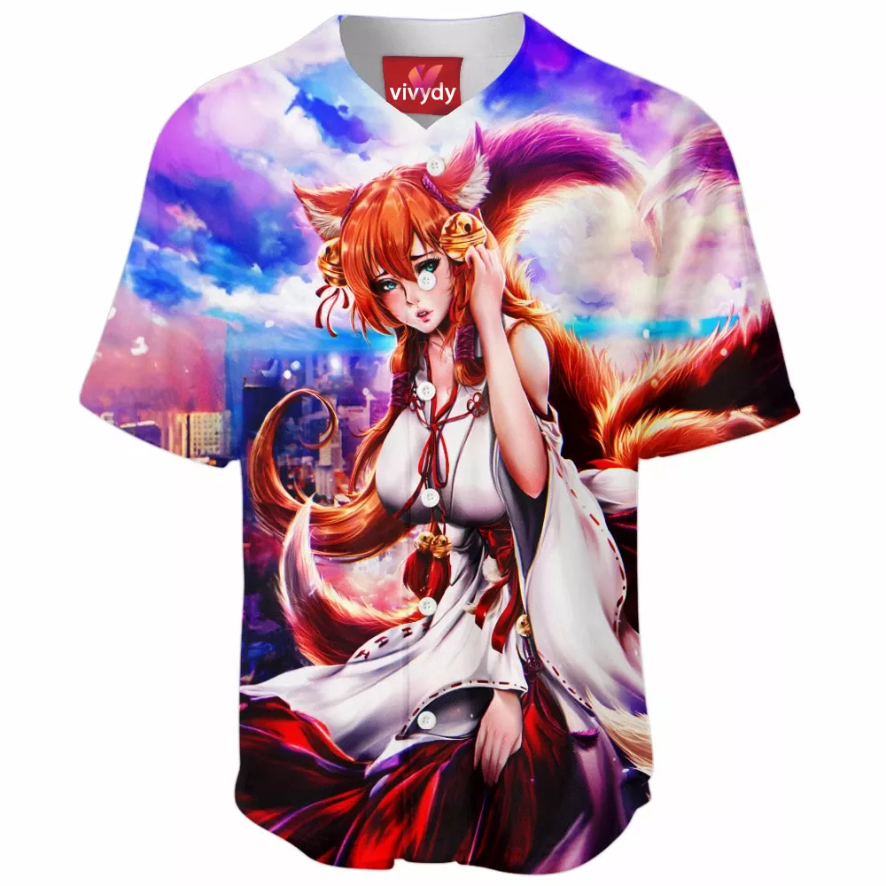 Fox Girl Baseball Jersey