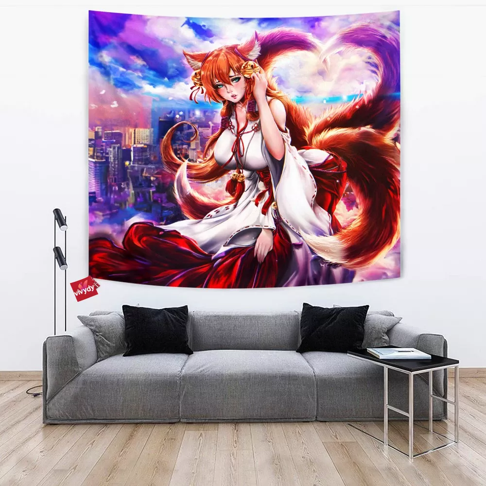 Fox Girl Tapestry