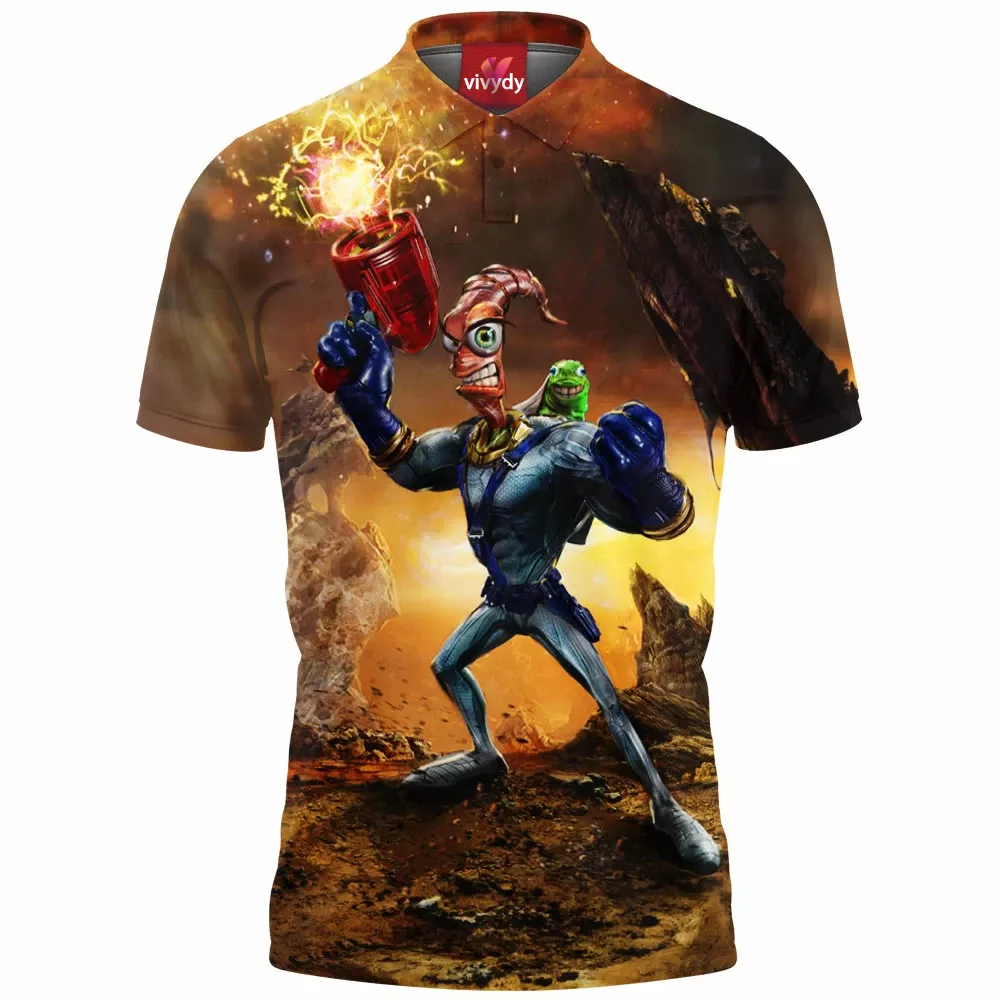 Earthworm Jim Polo Shirt