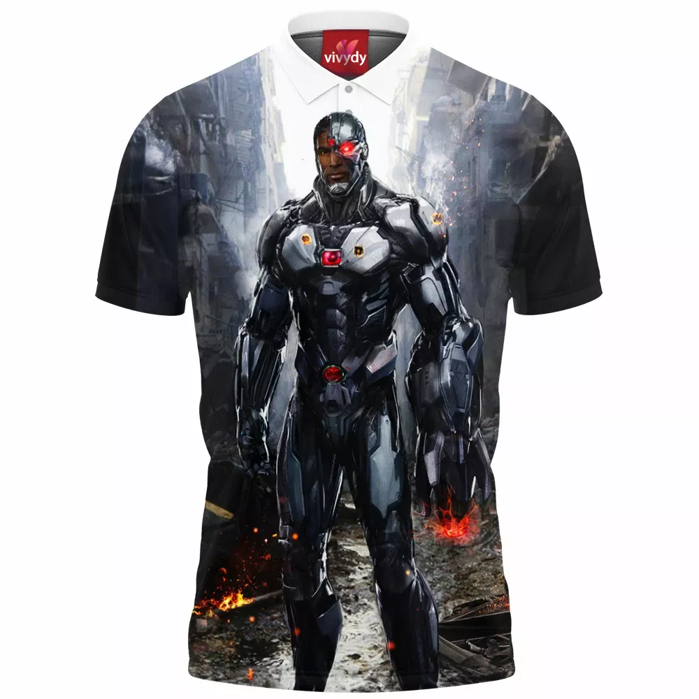 Cyborg Comic Polo Shirt