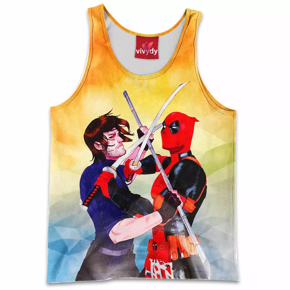 Gambit vs Deadpool Tank Top