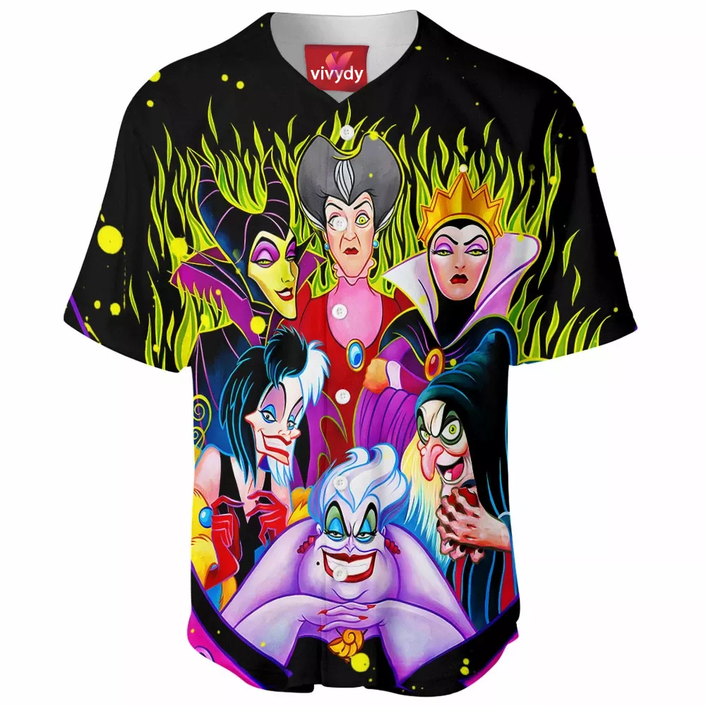 Animated Female Villains Baseball Jersey