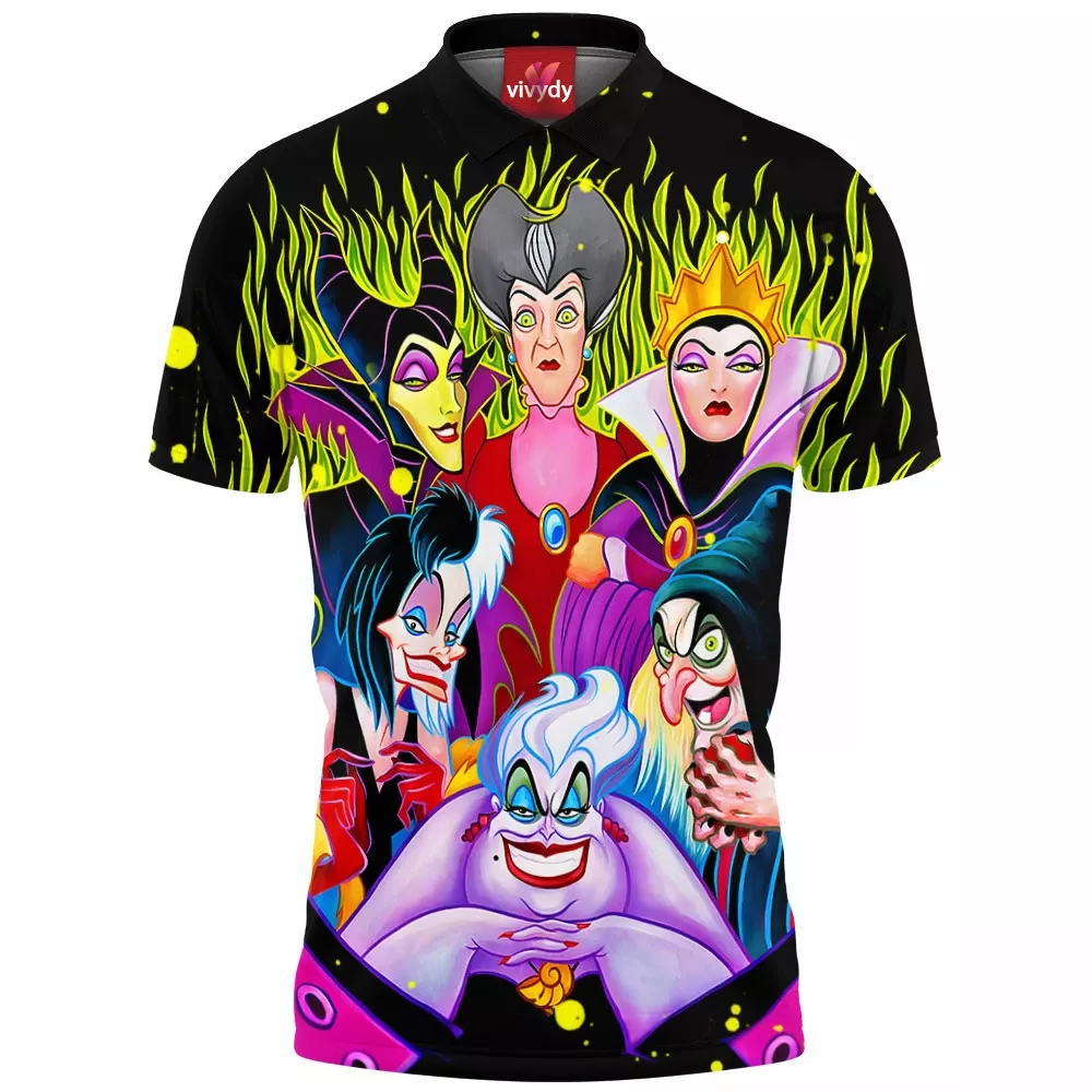 Animated Female Villains Polo Shirt