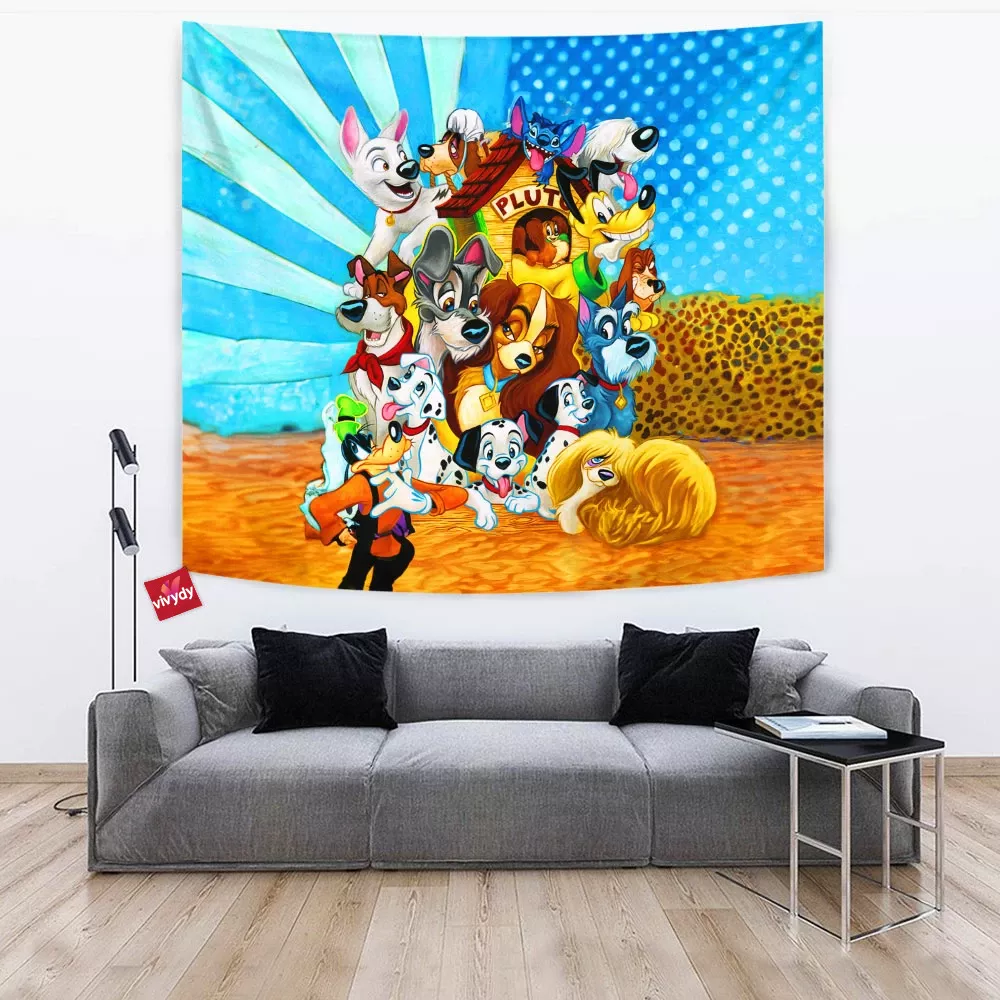 Animated Dog Tapestry