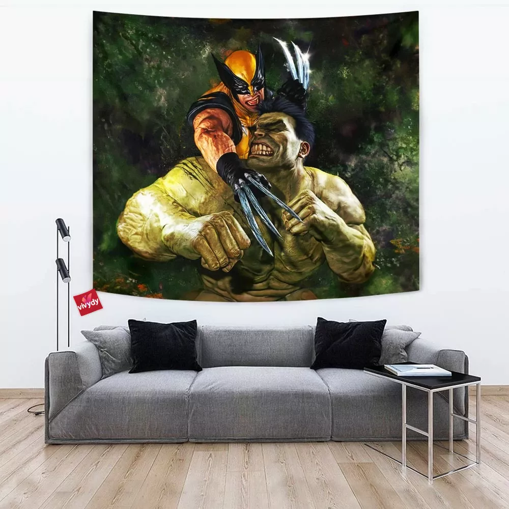 Wolverine Hulk Tapestry