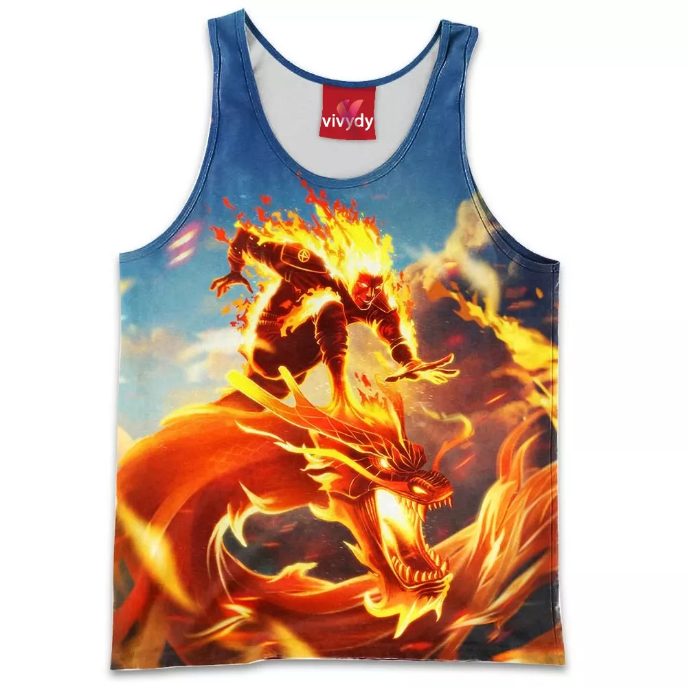 Human Torch Tank Top