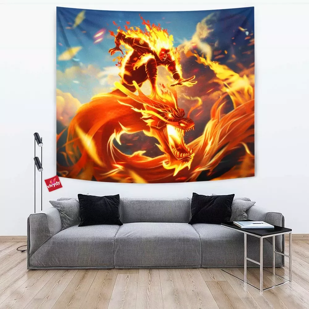 Human Torch Tapestry