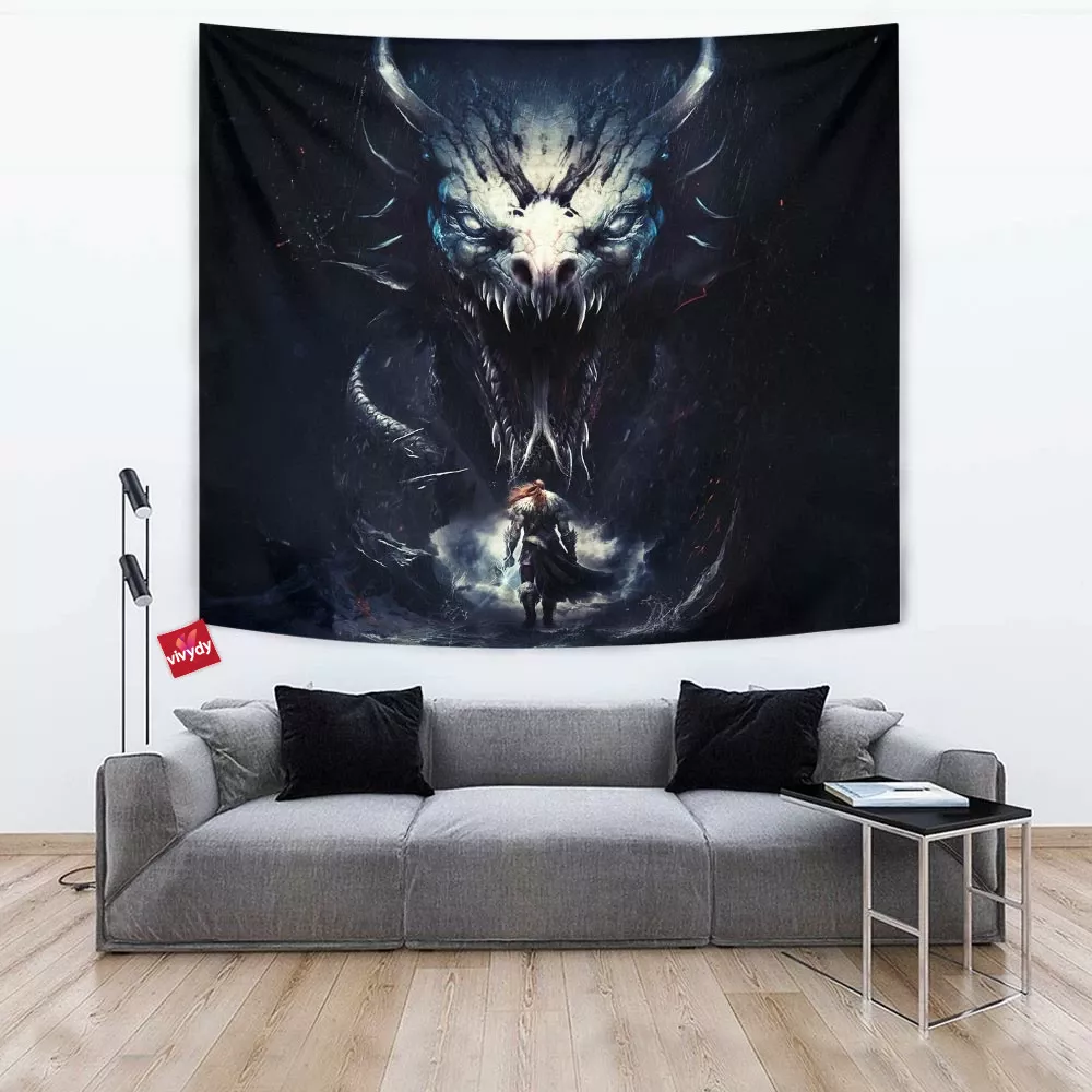 Thor Jormungr Tapestry