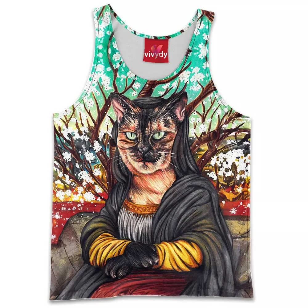 Mona Lisa Cat Tank Top