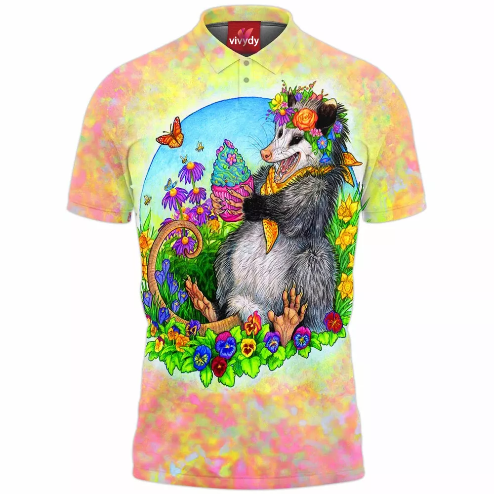 Flower Mouse Polo Shirt