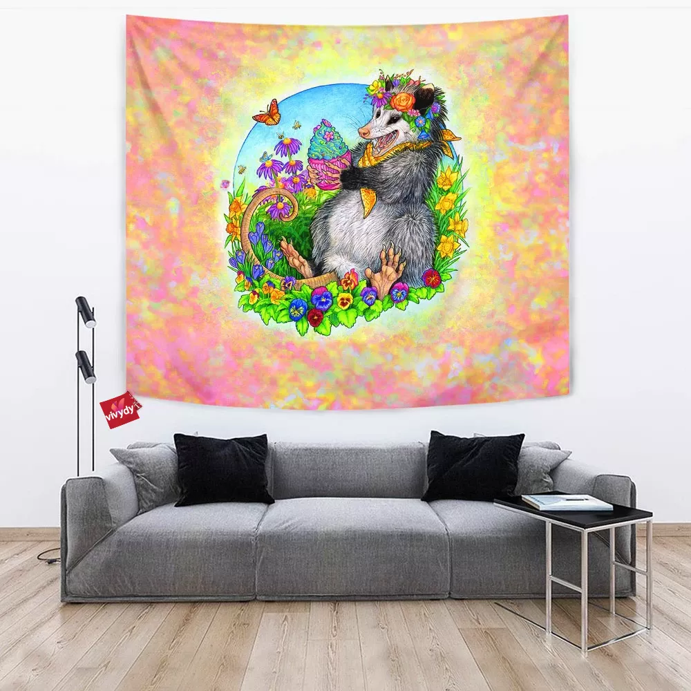 Flower Mouse Tapestry