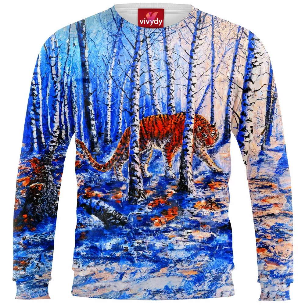 The Snowy Forest Tiger Sweatshirt