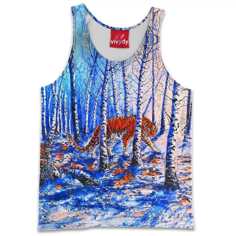 The Snowy Forest Tiger Tank Top