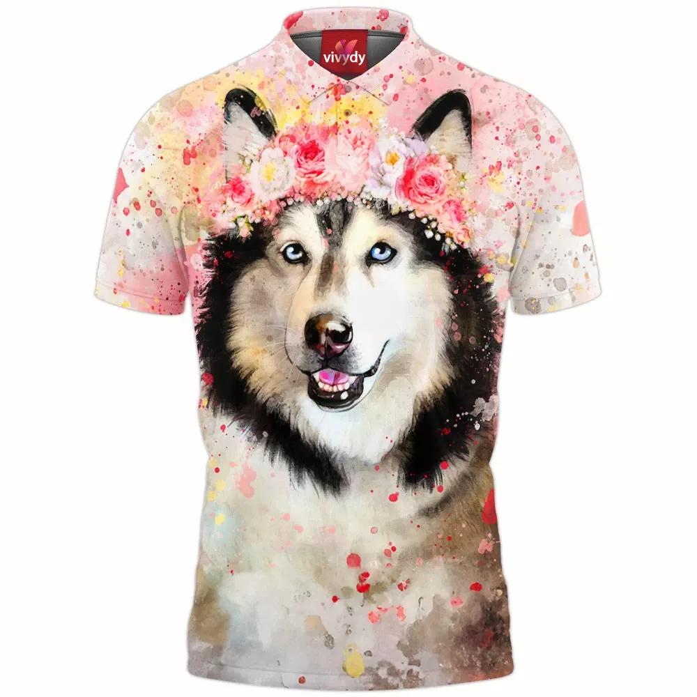 Flower Husky Polo Shirt