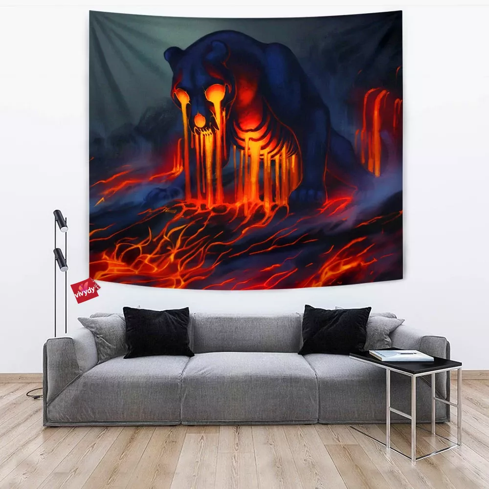 Lava Leopard Tapestry