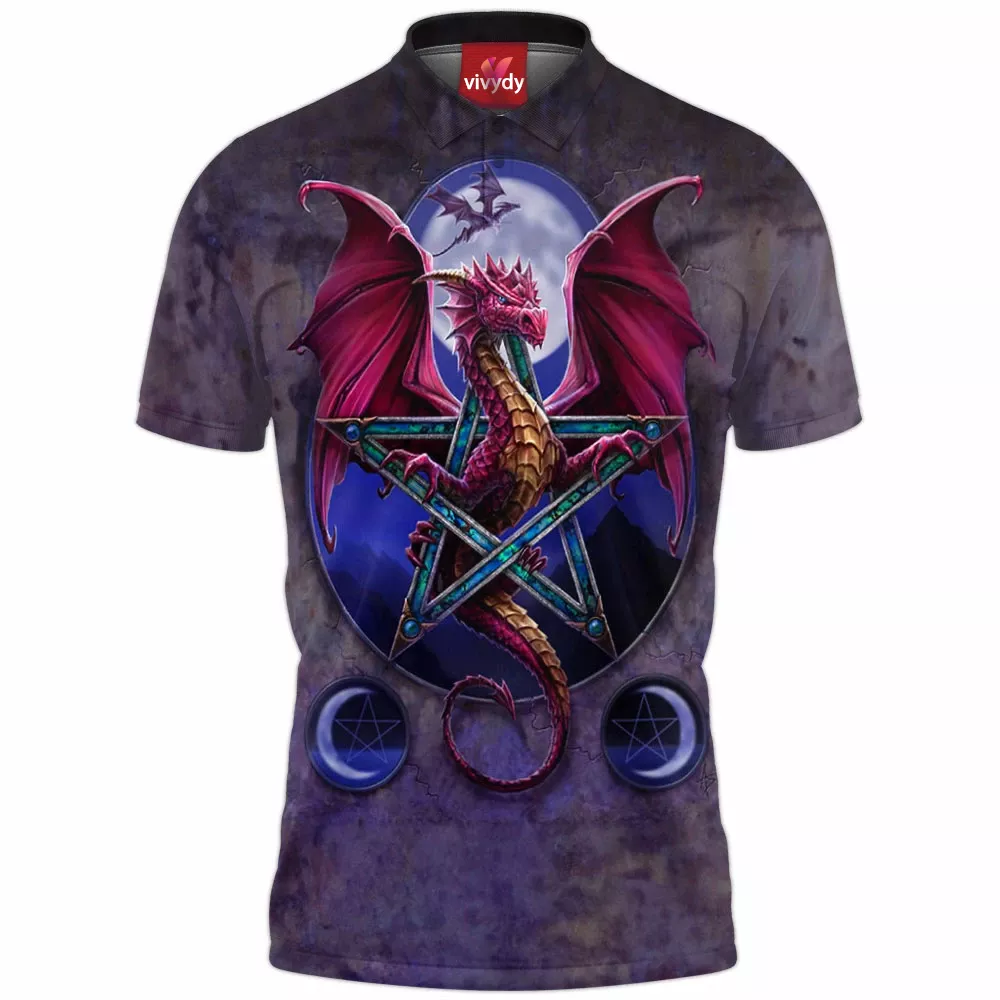 Lunar Magic Dragon Polo Shirt